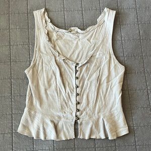 Intimately Free People ruffled crop tank